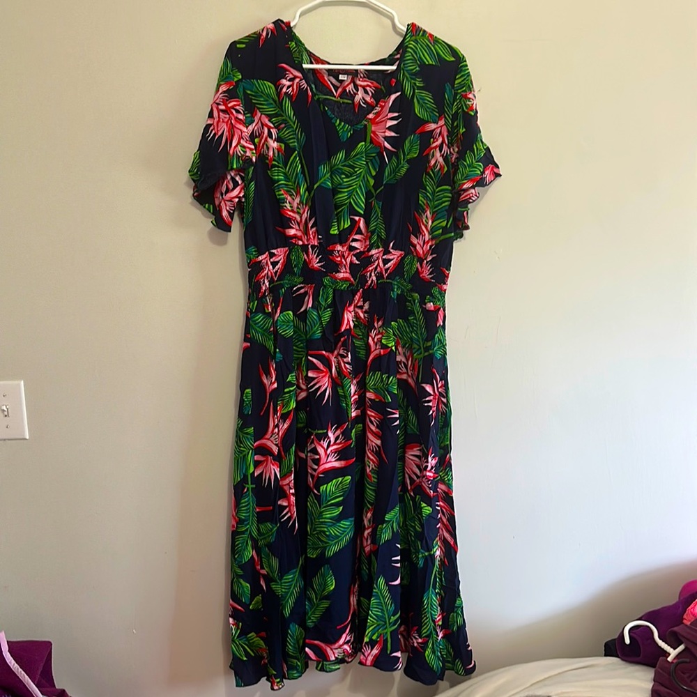 Hanna Nikole tropical maxi dress size 22W